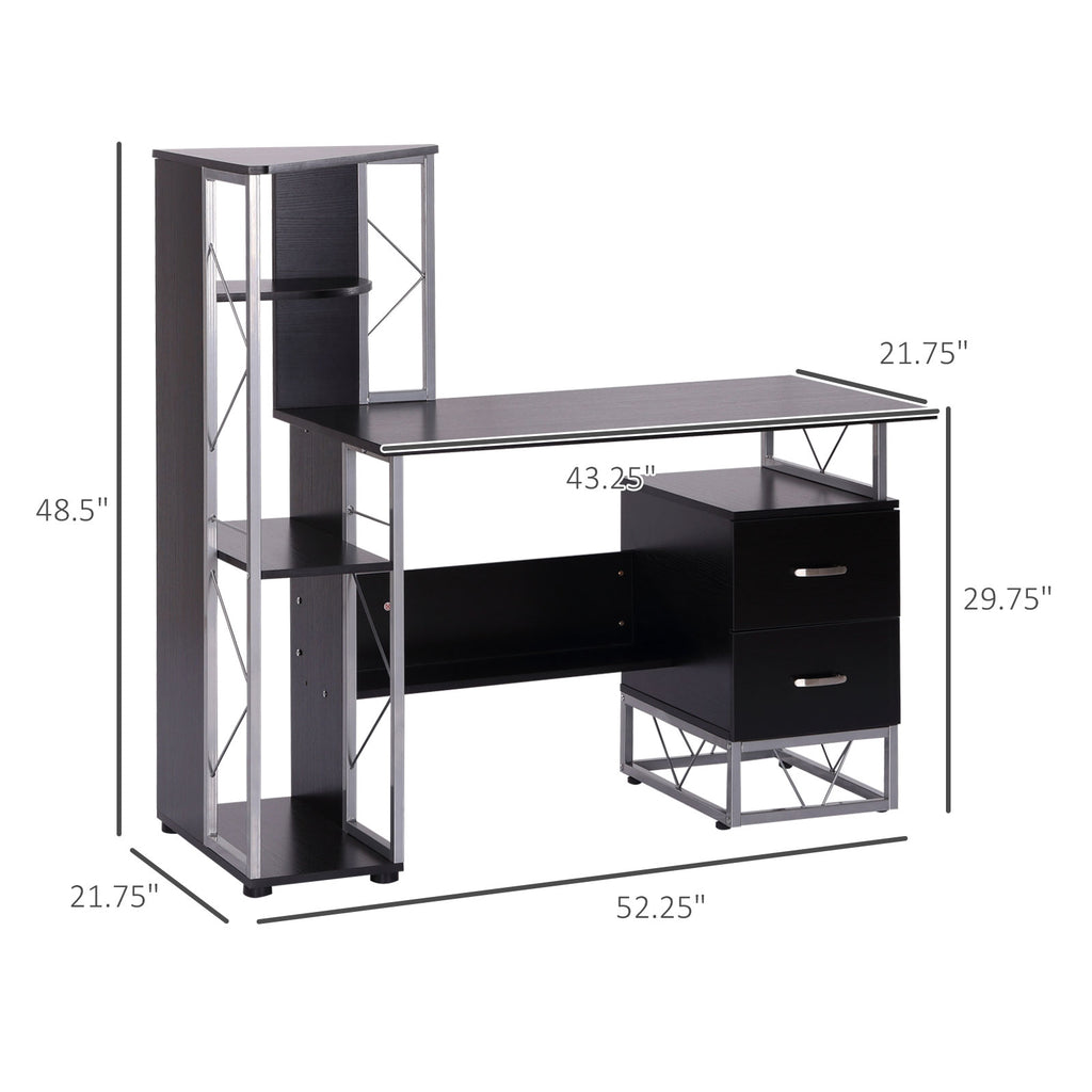 Corner computer desk with deals tower storage