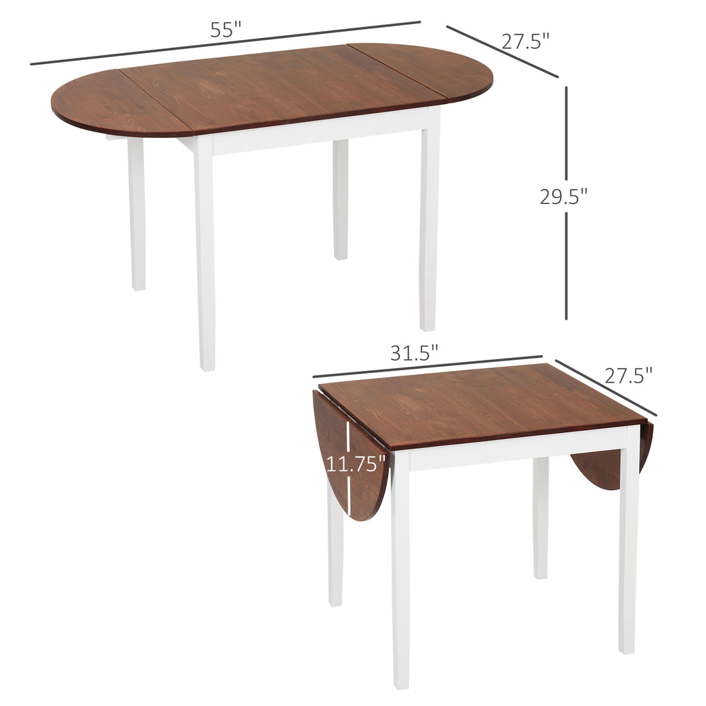 Folding Dining Table for Small Spaces, Drop Leaf Kitchen Tables