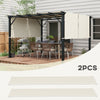 2 Pcs Pergola Replacement Canopy, UV Protection Pergola Shade Cover, Easy to Install, for 10 x 11.8ft Pergola, Khaki