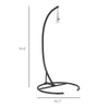 Hanging Hammock Chair Stand with Round Base, Î¦40.2" x 76.8", Black