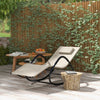 UV Water Resistant Rocking Chair for Sunbathing, Lawn, Garden or Pool, Light Brown