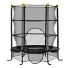 5.3FT Kids Trampoline with Safety Enclosure, for 3-10 Years Old, Indoor & Outdoor Use, Black