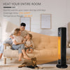 2-In-1 Electric Space Heater, Oscillating Space Heater with Remote Control, 8H Timer, Three Heating Modes, 750W/1500W, Black