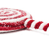 Candy-Themed Christmas Party Ornaments, Set of 6 Double-Sided Lollipop Decorations, Red