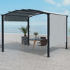 11' x 11' Outdoor Retractable Pergola Canopy for Backyard, Gray