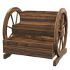Wooden Wagon Planter Box, 3-Tier Raised Garden Bed, for Vegetables Flowers Herbs, 25" x 24" x 23"