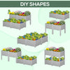 4-Piece Raised Garden Bed with Legs, Self-Watering Planter Box Raised Bed to Grow Flowers, Herbs & Vegetables, Gray