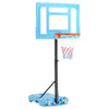 Poolside Basketball Goal, 36.5"-48.5" Height Adjustable Portable Hoop System, Backboard & Fillable Base, Blue