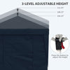 10' x 19.5' Pop Up Canopy Tent Height Adjustable Event Shelter w/ Sidewalls, Leg Weight Bags, Wheeled Carry Bag, Blue