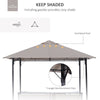 8' x 8' 3 Piece Outdoor Furniture Covered Gazebo Patio Bar Set