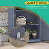 Outdoor Storage Cabinet Garden Shed with Waterproof Galvanized Metal Roof and Lockable Door, Gray