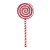 Candy-Themed Christmas Party Ornaments, Set of 6 Double-Sided Lollipop Decorations, Red