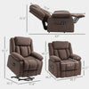 Power Lift Recliner Chair with Massage and Heat for Rest-Loving Adults, Electric Lift Chair with Side Pockets – Brown