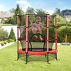 5.3FT Kids Trampoline with Safety Enclosure, for 3-10 Years Old, Indoor & Outdoor Use, Red