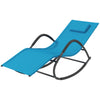 UV Water Resistant Rocking Chair for Sunbathing, Lawn, Garden or Pool, Light Blue