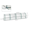 13' L x 3' W x 2.5' H Portable Tunneled Greenhouse with 4 Zippered Doors, Water/UV Fighting PVC Cover