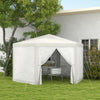 13' x 11' Hexagon Outdoor Party Tent Sun Shelter Canopy with Protective Mesh Screen Walls, Cream White