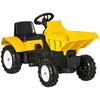 Kids No Power Ride-On Excavator Toy Car with Manual Control Bucket, Yellow