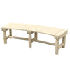 Wooden Garden Bench, Semicircular Round Outdoor Tree Bench, Wrap Around Park Bench for Yard, Patio, Deck, Lawn, Natural