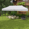 10' x 20' Pop Up Canopy Tent, Outdoor Easy up Tent with 3-Level Adjustable Height & Wheeled Carry Bag, White