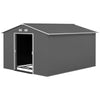 11' x 9' Metal Storage Shed Garden Tool House with Double Sliding Doors, 4 Air Vents for Backyard, Patio, Gray