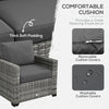 5 Piece Wicker Patio Furniture Set with Thick Padded Cushions, Outdoor PE Rattan Sectional Furniture Conversation Sofa Set w/ Storage, Gray