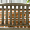 46" Outdoor Garden Bench, Metal Bench, Steel Slatted Frame Furniture for Patio, Park, Porch, Lawn, Yard, Deck, Black