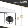 10'x10' Pop Up Canopy with 2 Mesh Windows, Reflective Top, Instant Shelter Gazebo with Adjustable Heights, White