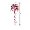 Candy-Themed Christmas Party Ornaments, Set of 6 Double-Sided Lollipop Decorations, Red