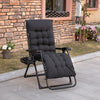 Padded Zero Gravity Chair, Folding Recliner Chair with Cup Holder Cushion, Black