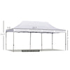 10' x 20' Heavy Duty Pop Up Canopy with 7 Removable Zippered Sidewall, Bottom Privacy Sidewall, Roller Bag, Upgraded Tube, Party Event, White