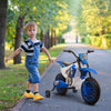 12V Kids Electric Motorbike Motorcycle Bike, Battery-Powered Ride-On Toy with Charging Battery & Training Wheels for Toddler Boys Girls, Blue