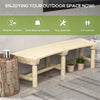 Wooden Garden Bench, Semicircular Round Outdoor Tree Bench, Wrap Around Park Bench for Yard, Patio, Deck, Lawn, Natural