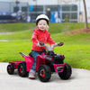 6V Children Battery Operated Car with Back Trailer, Forward Backward, Wear-Resistant Wheels for Ages 18-36 Months, Pink