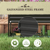 Galvanized Raised Garden Bed, Metal Planter Box with Legs, Storage Shelf and Bed Liner, Black