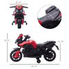 6V Electric Motorcycle for Kids, Dirt Bike, Battery-Powered Ride-On Motorbike Toy Off-Road Street Bike with Headlights & Training Wheels, Red