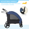 Pet Stroller, Dog Bike Trailer with Universal Wheel, Storage Pocket & Ventilated Foldable Fabric for Medium or Large Size Dogs, Blue