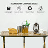 4ft Aluminum Camping Table, Folding Roll-Up Picnic Table with Carry Bag, Portable Table for Travel, BBQ, Beach, or Hiking