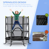 5.3FT Kids Trampoline with Safety Enclosure, for 3-10 Years Old, Indoor & Outdoor Use, Black