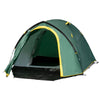 3-Person Camping Tent Backpacking Tent with Vestibule Area, Water-Fighting Polyester Rain Cover, & Mesh Windows, Yellow