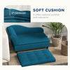 Dog Sofa, Elevated Pet Bed for Small and Medium Dogs, with Hidden Storage, Soft Tufted Cushion, Dark Blue