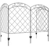 4 Pack Garden Fencing for Yard, Decorative Fence Panels as Animal Barrier and Flower Edging, Swirls