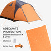 3/4 Person Pop Up Camping Tent, Waterproof Pop Up Tent, Portable Backpacking Shelter with Mesh Windows and 3 Doors