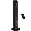 2-In-1 Electric Space Heater, Oscillating Space Heater with Remote Control, 8H Timer, Three Heating Modes, 750W/1500W, Black