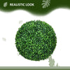 2 Pack 15.75" Artificial Tree Ball, Boxwood Topiary Preserved Decorative Ball, for Indoor Outdoor Home