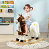 Rocking Horse with Sound, Ride on Horse with Saddle, Toddler Rocker, Gift for 3-8 Year Olds, Brown