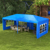 Large 10' x 20' Gazebo Canopy Party Tent with 4 Removable Window Side Walls, Wedding, Picnic Outdoor Events, Blue