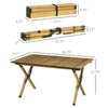 3ft Aluminum Camping Table, Folding Roll-Up Picnic Table with Carry Bag, Portable Table for Travel, BBQ, Beach, or Hiking