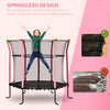 Trampoline for Kids with Net for Indoor/Outdoor Use, Pink