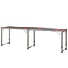 Aluminum Camping Table with Adjustable Legs, 8ft Folding Picnic Table for Travel, BBQ, Beach or Hiking, Black & Red